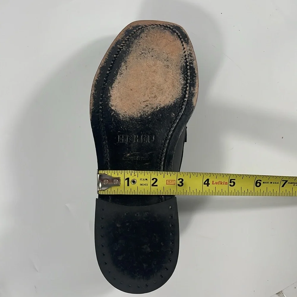 Women's Hereu Nombela Interwoven Detail Slip On Loafers Old Money Office Leather - Picture 16 of 16